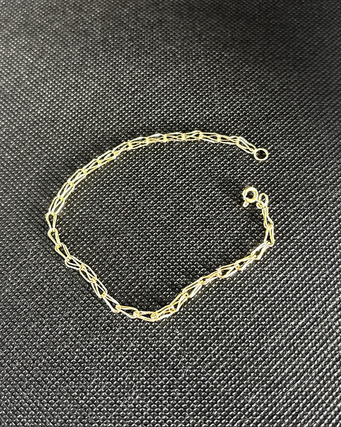 Pulsera de oro 18k de eslabón alargado