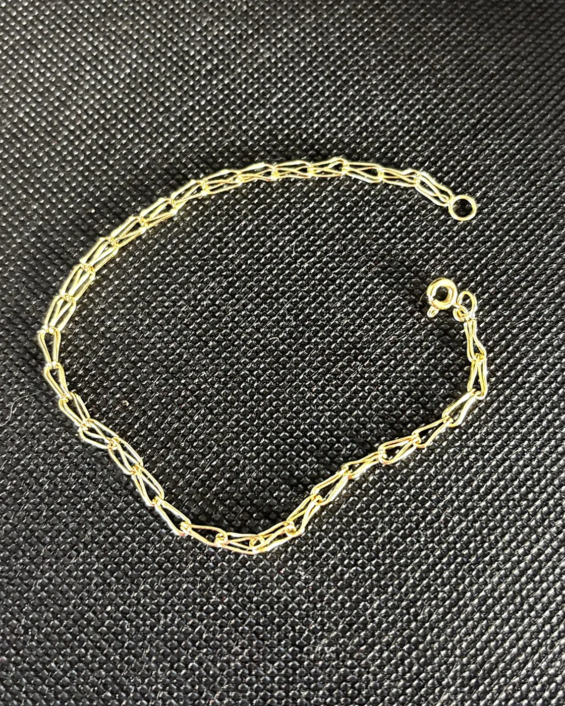 Pulsera de oro 18k de eslabón alargado — foto 2