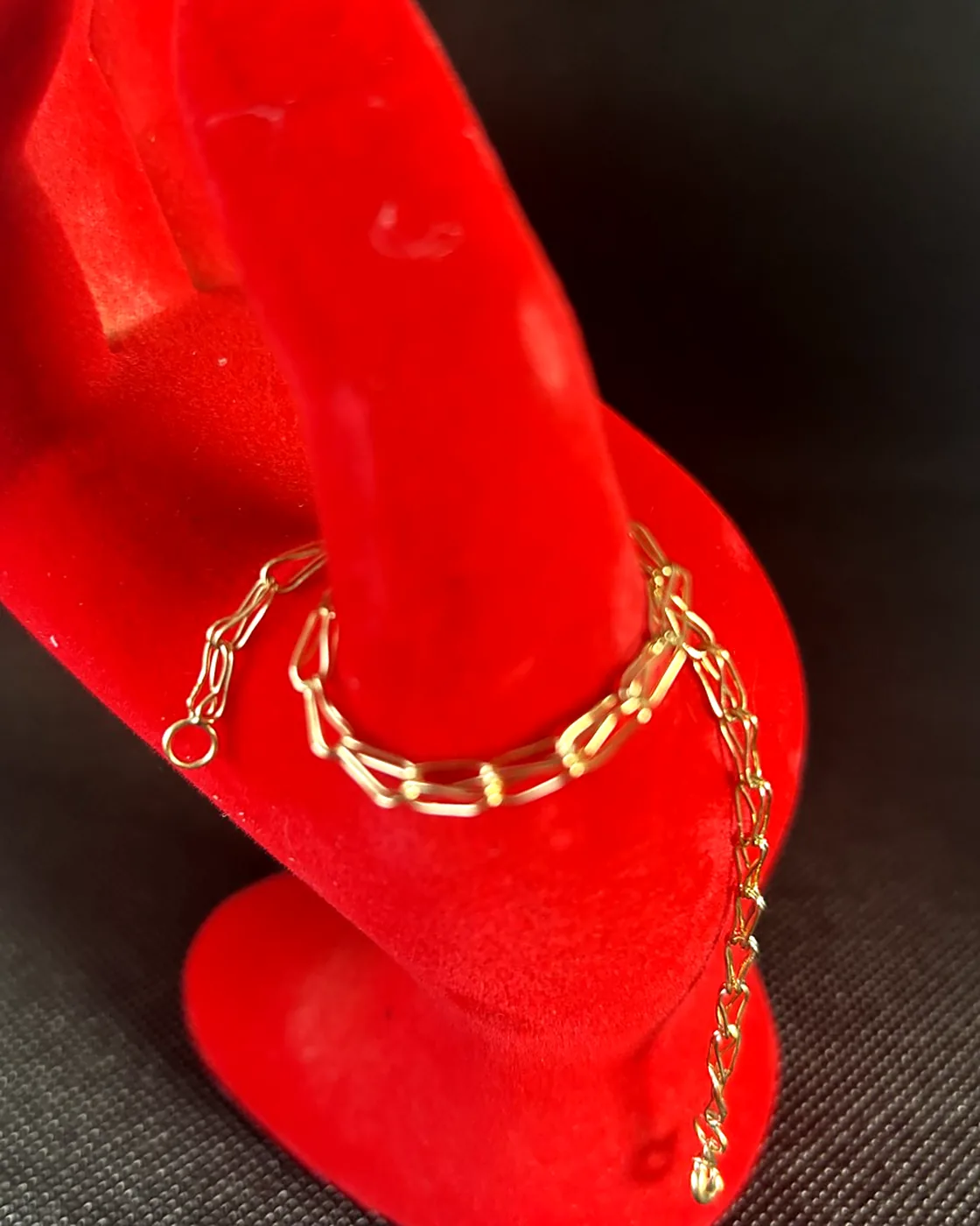 Pulsera de oro 18k de eslabón alargado — foto 3